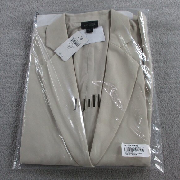 J Jill Wearever Easy Care Blazer Vest Dark Oatmeal Womens Small Petite Chic Soft - Picture 2 of 5